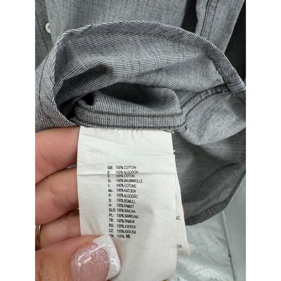 Vans Men's Gray Long Sleeve Button-Up Casual Shirt Size Large - Picture 4 of 4